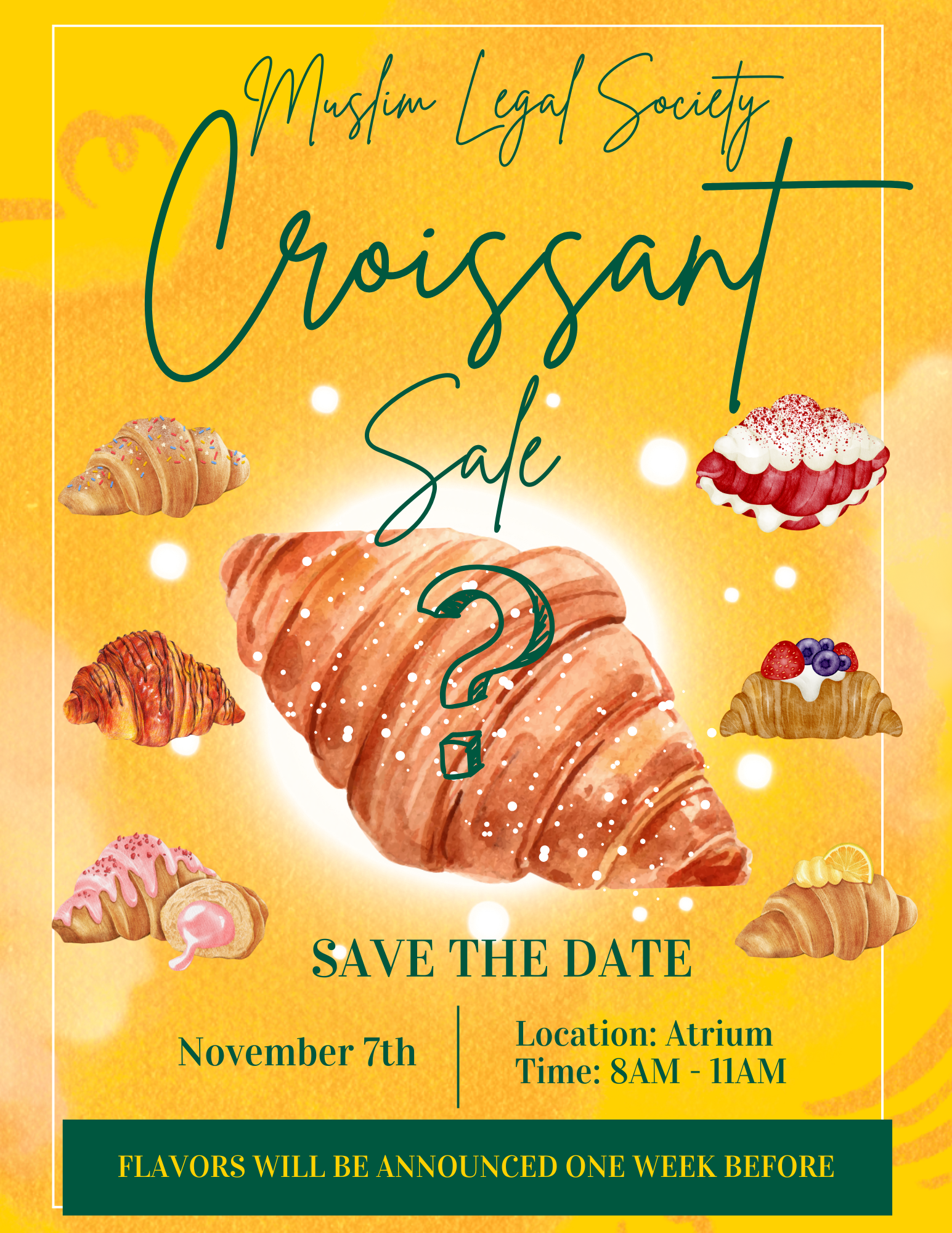 Muslim Legal Society Croissant Sale